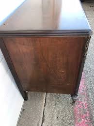 Antique wood buffet dresser vanity table with framed mirror for Sale in Irving, TX - OfferUp