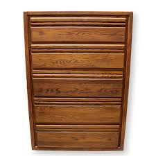 Oak Chest of Drawers w/ Vanity Top – Upscale Consignment