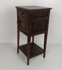 Antique Art Deco Art Nouveau Brown Side Cabinet Wood Table Nightstand two tier | eBay