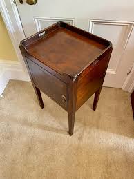 Original Antique Georgian Commode/side/bedside/occasional Cabinet in Mahogany With Tray Top in Heart Shaped Carved Handles C. 1800 - Etsy