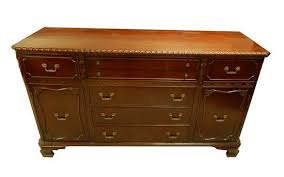 Sold at Auction: Bernhardt Furniture Co. (Lenoir, NC) Chippendale style sideboard, c. 1950, mahogany, two long cutlery drawers over three long drawer...