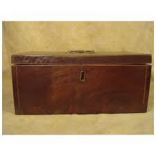 Mahogany Dresser Box or Document Box with Secret Drawer c ...