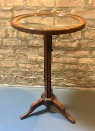 Mirrored Top Adjustable Side Table on Tripod Base, Austria ...