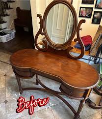 Cappuccino dresser with white knobs 26.5" tall