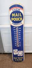 Sold at Auction: Vintage metal Mail Pouch Tobacco thermometer
