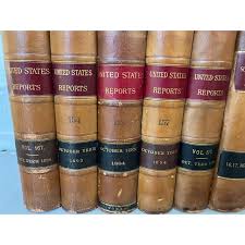 Antique 19th Century Fine Leather Bindings United States Cases Adjudged in the Supreme Court - 10 Books | Chairish