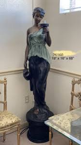 Antique Bronze Woman Lamp Sculpture – timelessbronze.com
