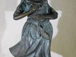 Outdoor/Indoor Bronze/Metal Fountain Verdigras Patina Little Girl w/Umbrella | eBay