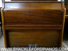 W.H. Barnes Ships Upright Piano in Oyster Mahogany Made ...