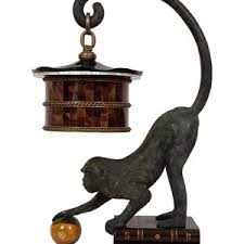 A Maitland-Smith Bronze Monkey Lamp Lot 283