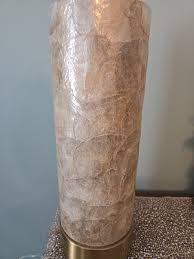 Simon Blake Capiz Shell Cylinder Designer Table Lamp 16" x ...