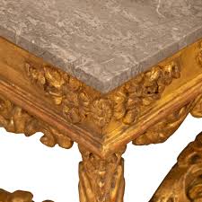 An Italian Mid 17th Century Baroque Period Giltwood And Grey ...