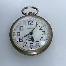 Vintage Majestime Pocket Watch Train Design Shows Wear Not ...