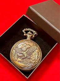 USA United States of America Pocket Watch. Bald Eagle in Flight. Bronze Color. - Etsy