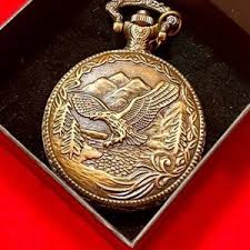 Reloj de bolsillo del águila - Etsy México