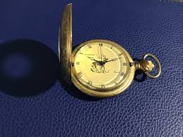 Vintage MAGESTRON Quartz Pocket Watch Elk Hunting Goldtone Needs Battery | eBay