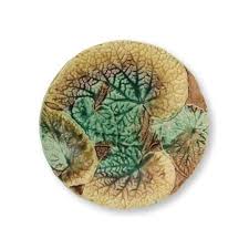 19th-C. English Majolica Begonia Leaf Comport – Rose ...