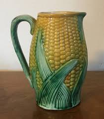 Antique 19th century Majolica Pottery Ear of Corn Pitcher Milk Jug | eBay