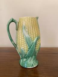 Antique Majolica 7” Corn Pitcher | eBay Australia