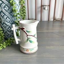 Vintage Midcentury Small Ceramic Creamer Colorful Bird Design Collectible | eBay