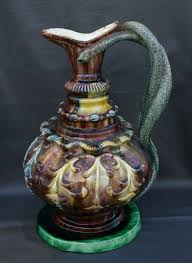 Portuguese Palissy_ majolica jar _ M Mafra | eBay