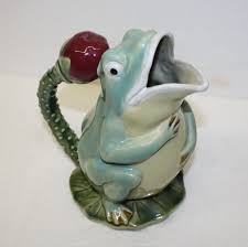 Vintage Chinese Ceramic/Porcelain Frog Figure Water Pitcher 9"H Green | eBay