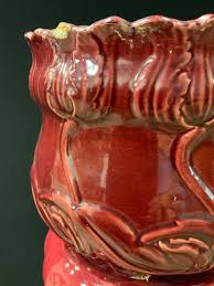 Sold at Auction: Vntg Glazed Ceramic Jardiniere, Planter W/ Stand