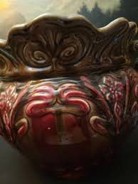 ENGLISH MAJOLICA POTTERY Small Vase Pig Design Vintage Antique Art Nouveau $135.00 - PicClick