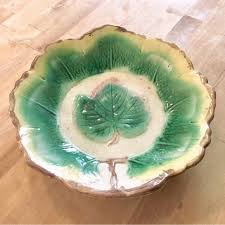 Majolica | Accents | Majolica Pottery Antique Shallow Bowl | Poshmark