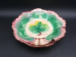 Arsenal Pottery Majolica Maple Leaf Serving Bowl 1880's-1890's – Enlightened Treasure