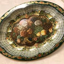 Vintage Metal Bowl Tray Daher Decorated Ware Decretive Bowl ...