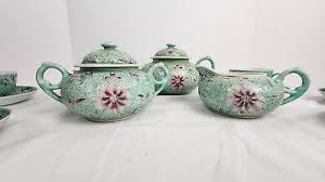 Famille Qing Dynasty Guang Xu Tea Set of 15 w/ Red 6 Character Markings - China | eBay