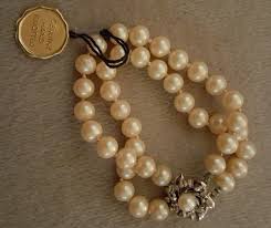 Vintage Flora de Espana Double Strand Pearl Rhinestone ...