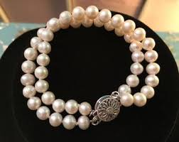Double Strand Bracelet, REAL Pearls, FRESHWATER Pearl ...