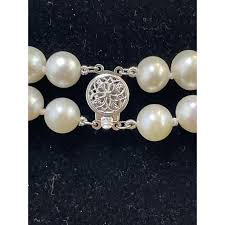 Hamilton 14k White Gold Ladies Watch Double Pearl Strand ...