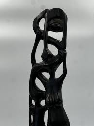 Exquisite African Hand Carved Shetani Sculpture, Rare Fine ...