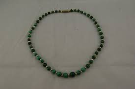 VINTAGE AFRICAN REAL MALACHITE NECKLACE 21.1/4" GRADUATED 47 BEADS 5 to 12mm | eBay