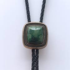 Antique Gold Plated Handcraft Nature ZA Greenstone Bolo Tie Necklace | eBay Australia