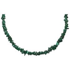 Vintage Malachite Stone Necklace. For Sale at Ruby Lane