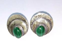 Lovely Old Pawn Native American Sterling Silver Green ...