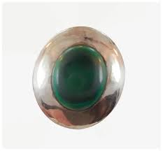Malachite Ring, Green Stone, Sterling Silver, Vintage Ring ...
