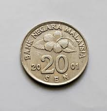 MALAYSIA 2001 20 sen coin BT-125 | eBay