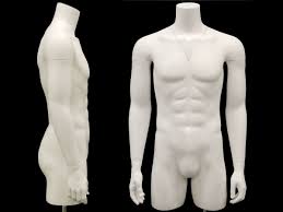 Adult Male Matte White Invisible Ghost Mannequin Body Torso with Base | eBay