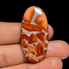 Maligano Jasper Cabochon: Oval Gemstone, 32.5 Ct, 39x19x4 Mm ...