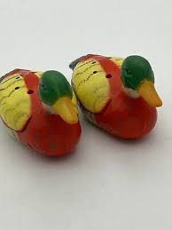 Vintage Resin Mallard Ducks Salt And Pepper Shaker Set ...