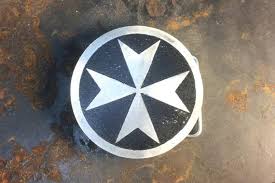 Maltese Cross Metal Belt Buckle | Etched Metal Custom Belt ...