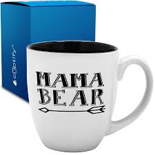 Mama Bear 16oz Black Bistro Coffee Mug - Cuptify