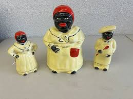 Pearl China Mammy Cookie Jar, Salty & Peppy Shakers | Merwin & Myrna Lyng Trench Art & Museum Quality Antiques Reduction Auction | K-BID