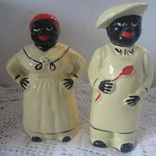 Vintage Pearl China Company Salt and Pepper Shaker Set, From the 1940's. ( SALTY & PEPPY ). - Etsy