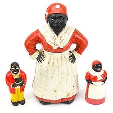 Vintage Cast Iron Black Americana Coin Bank